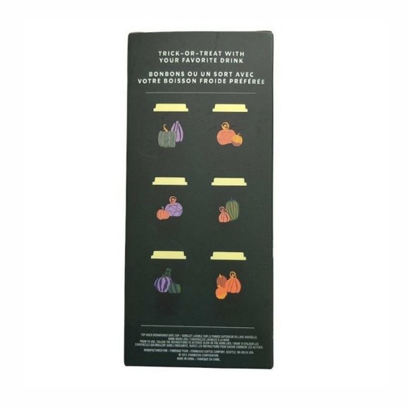 Starbucks - (Set of x6) Halloween Reusable Hot Cups w Glow in the Dark Lids - Picture 6 of 11